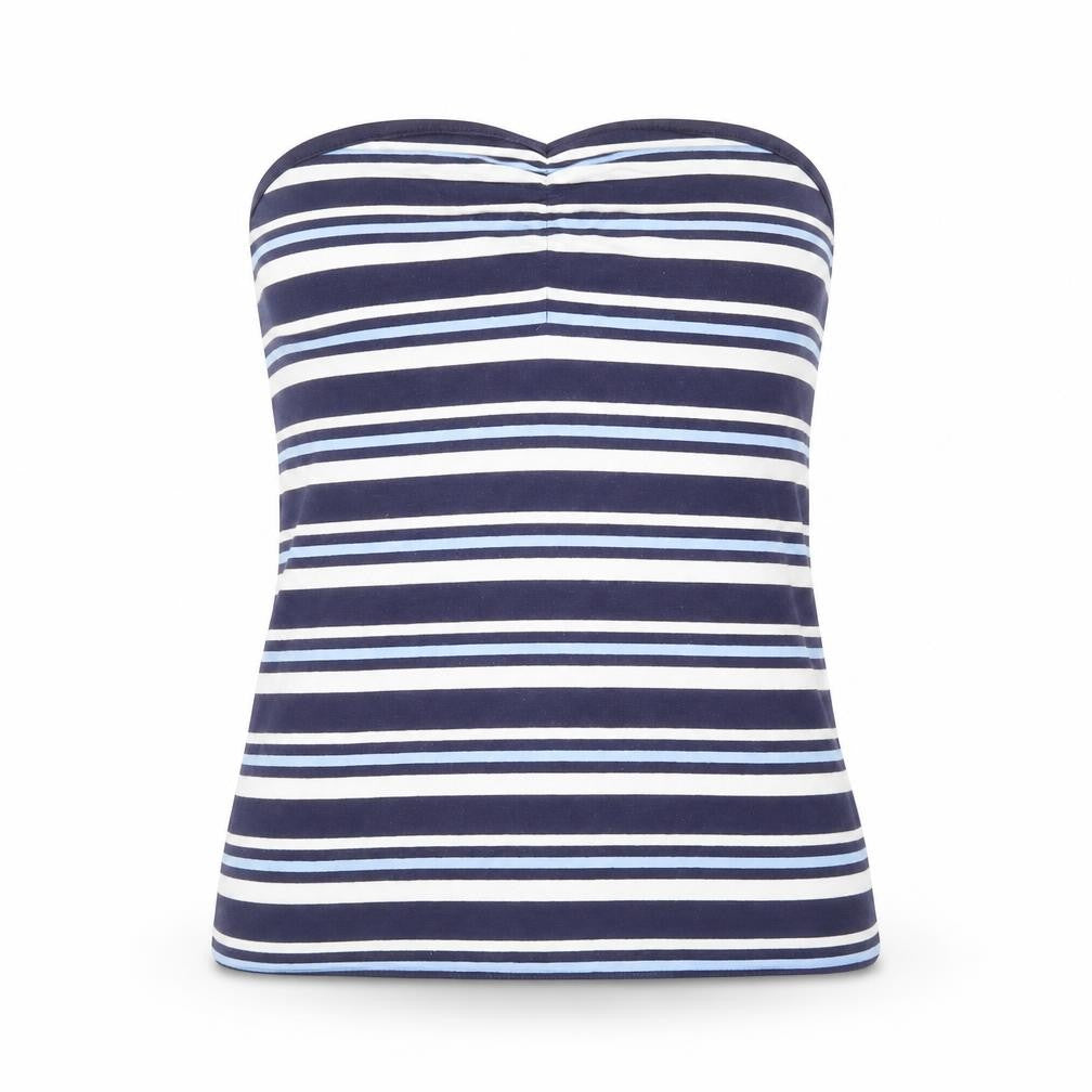 NEXT Womens Blue Striped Cotton Basic Tank Size 12 Sweetheart