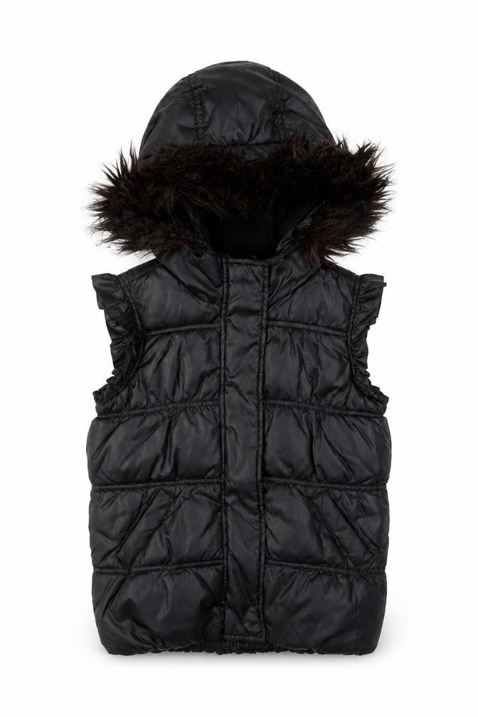 Gap Girls Black Gilet Jacket Size 5 Years Zip