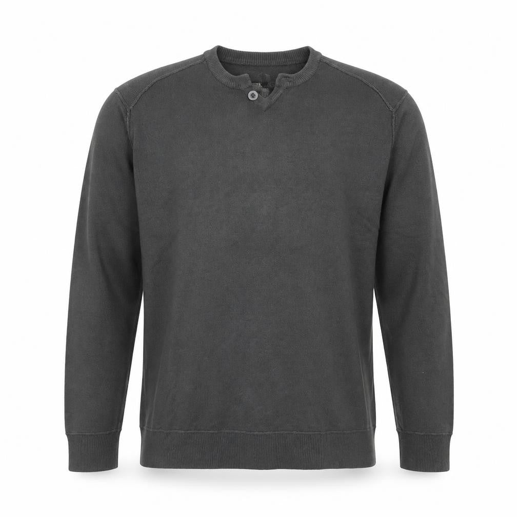 River Island Mens Grey V-Neck Acrylic Pullover Jumper Size M Long Sleeve