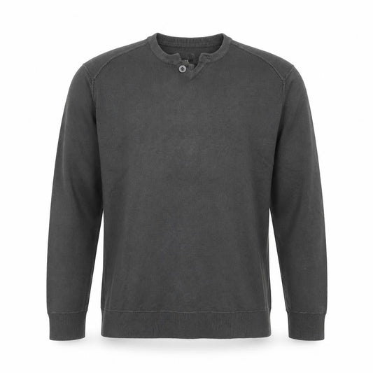 River Island Mens Grey V-Neck Acrylic Pullover Jumper Size M Long Sleeve