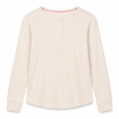 Marks & Spencer Girls Beige Round Neck Cotton Pullover Jumper Size 10-11 Years Pullover