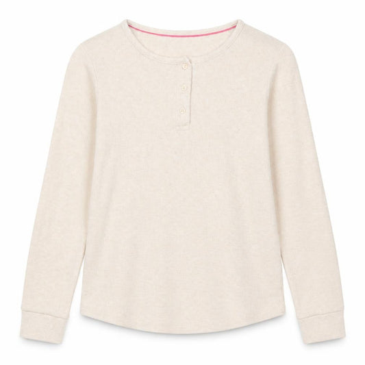 Marks & Spencer Girls Beige Round Neck Cotton Pullover Jumper Size 10-11 Years Pullover