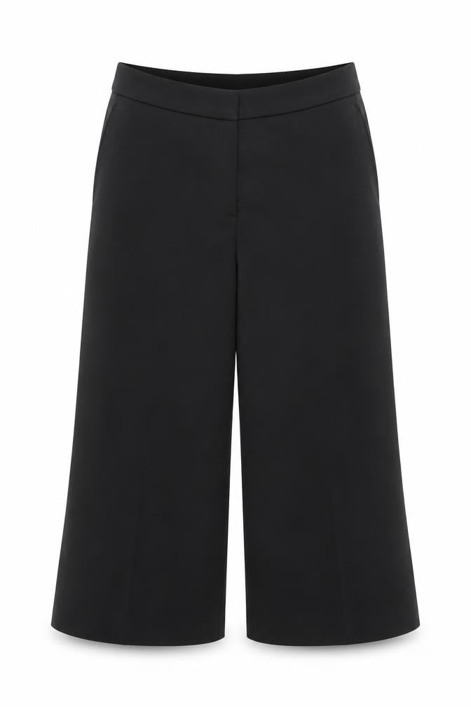 H&M Womens Black Polyester Trousers Size 8 Regular Zip