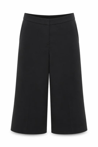 H&M Womens Black Polyester Trousers Size 8 Regular Zip