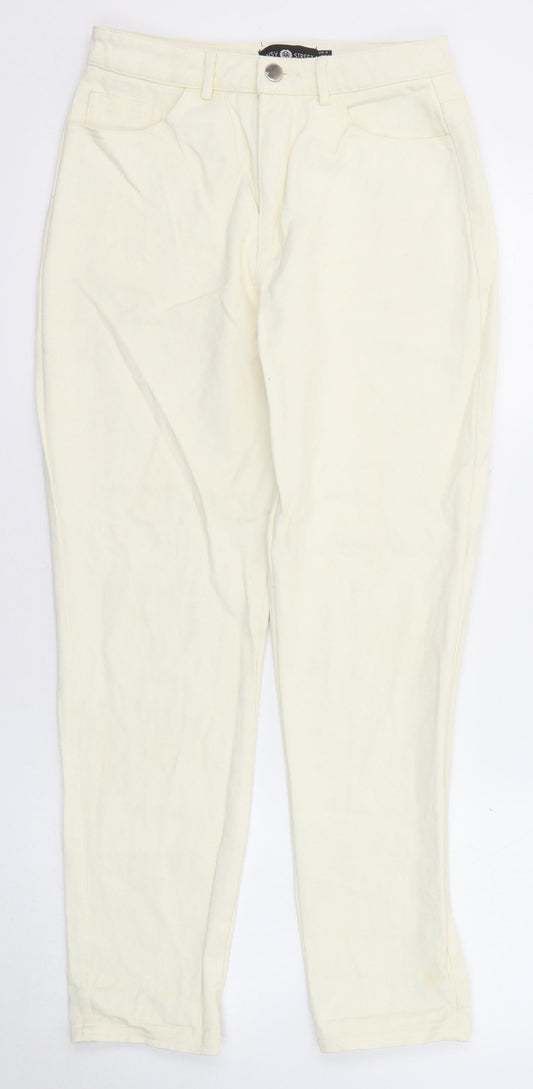Daisy Street Womens Yellow Cotton Skinny Jeans Size 6 Regular Zip