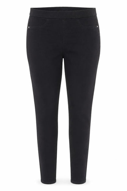 Front view of /Denim women’s black cotton jegging jeans, size UK 10, regular