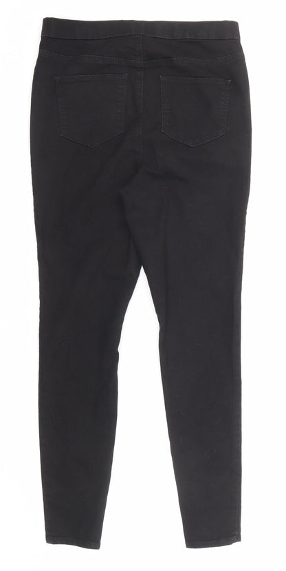 Back view of /Denim women’s black cotton jegging jeans, size UK 10, regular
