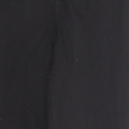Close-up detail of /Denim women’s black cotton jegging jeans, size UK 10, regular