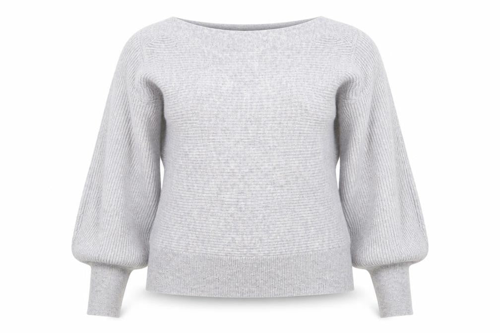 Marks & Spencer Womens Grey Boat Neck Polyester Pullover Jumper Size 16