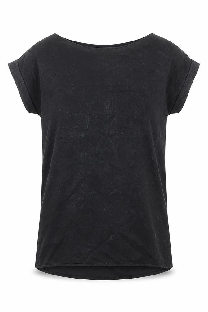 NEXT Womens Black Polyester Basic T-Shirt Size 6 Round Neck