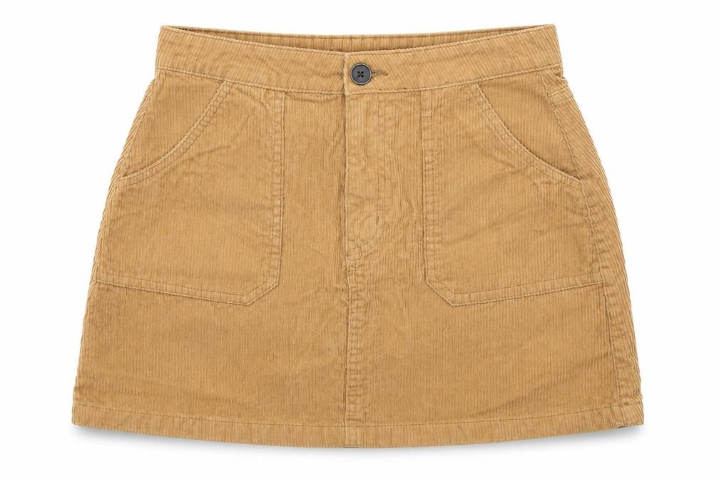Denim & Co. Womens Beige Cotton Mini Skirt Size 10 Button