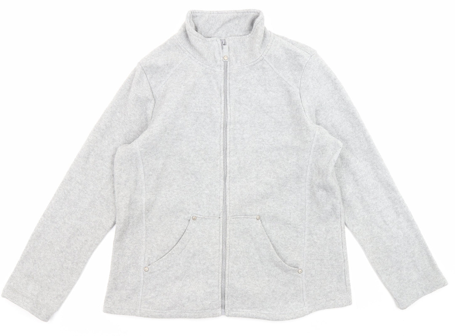 M&Co Womens Grey Jacket Size 14 Zip
