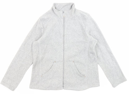 M&Co Womens Grey Jacket Size 14 Zip