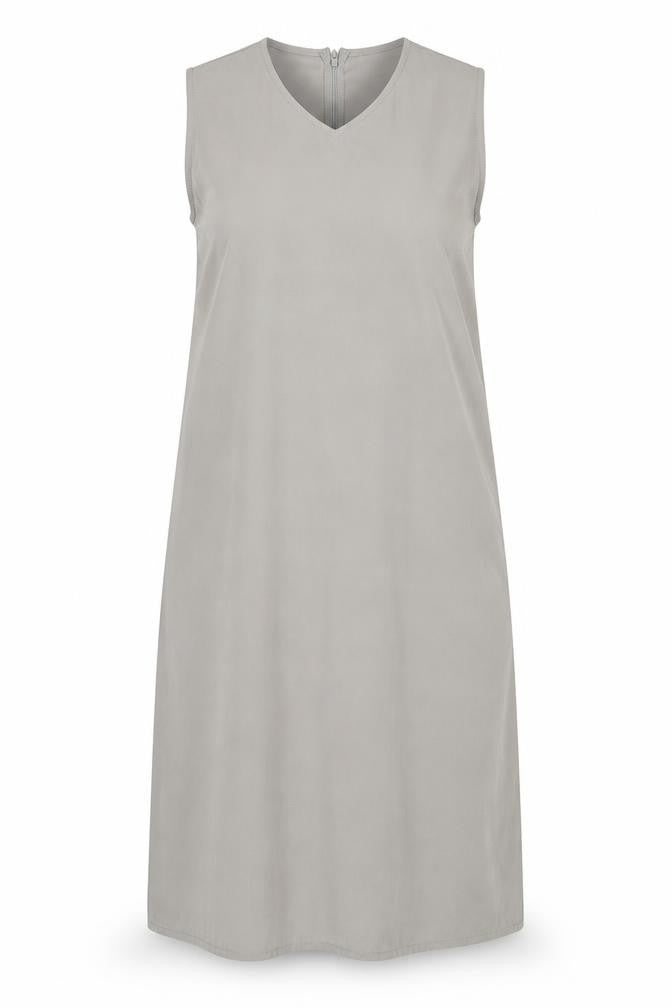 Cave Womens Grey Polyester A-Line Size XL V-Neck Zip