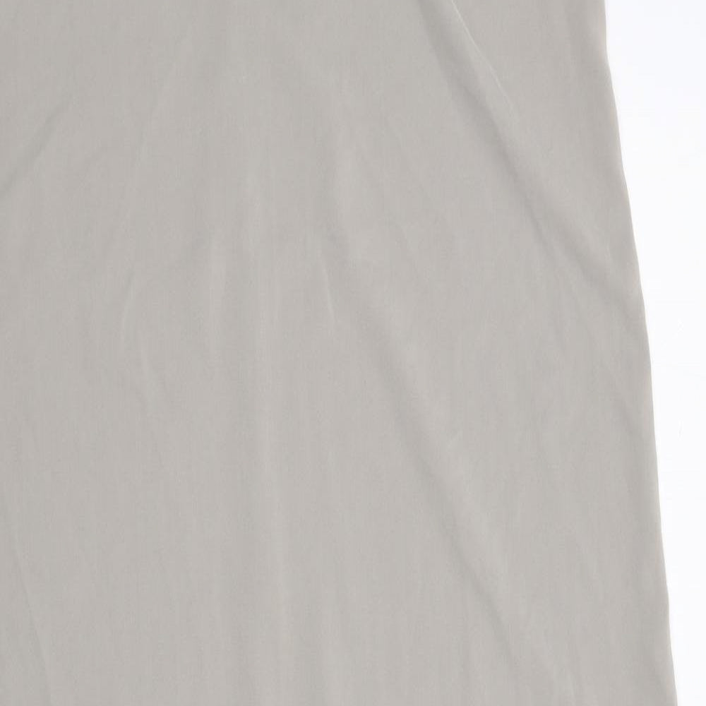 Cave Womens Grey Polyester A-Line Size XL V-Neck Zip