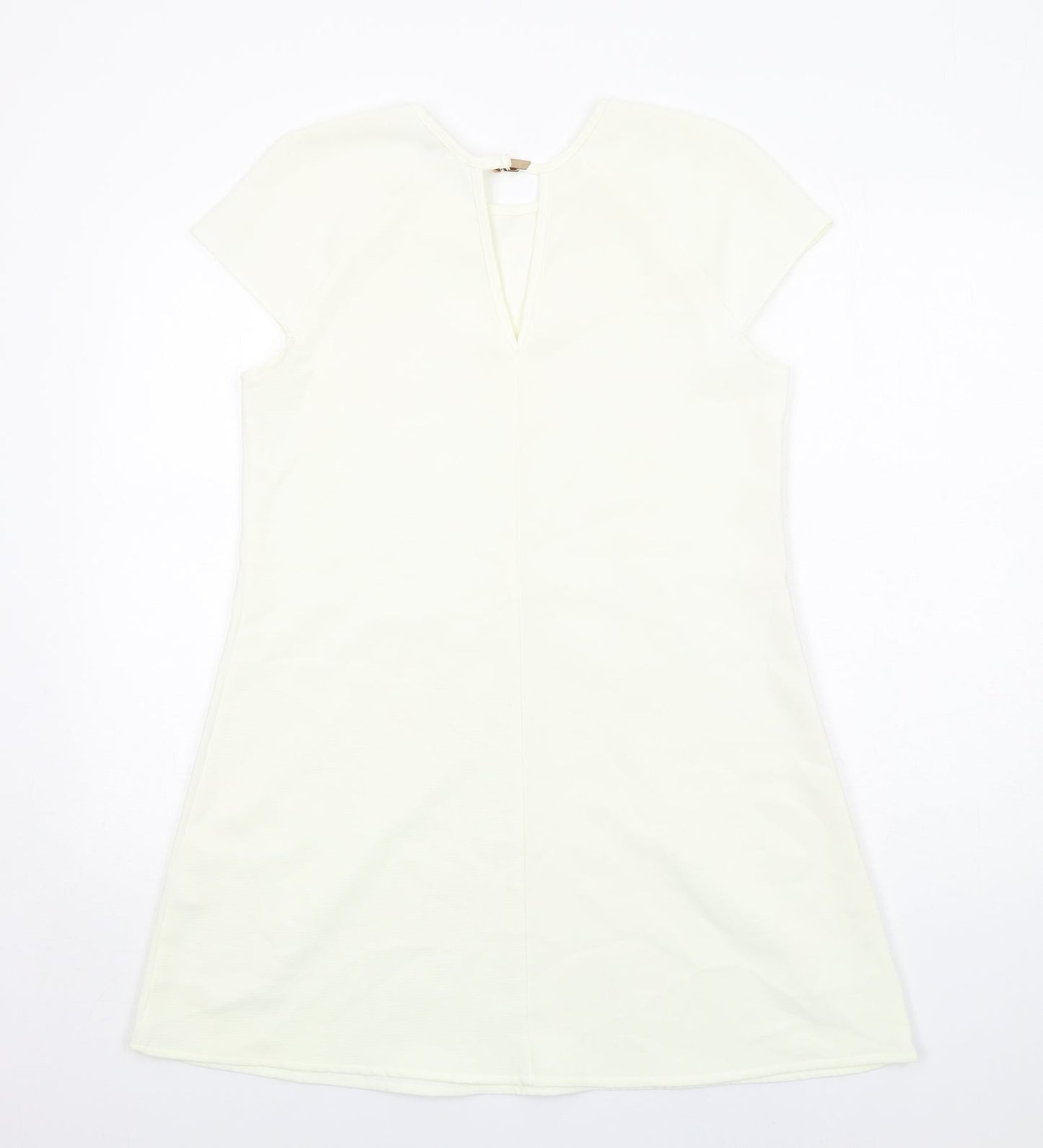River Island Womens Ivory Polyester A-Line Size 10 Round Neck Pullover