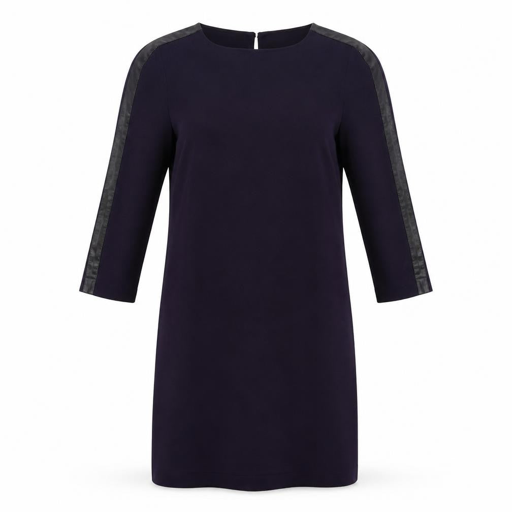 Zara Womens Purple Polyester A-Line Size S Round Neck Button