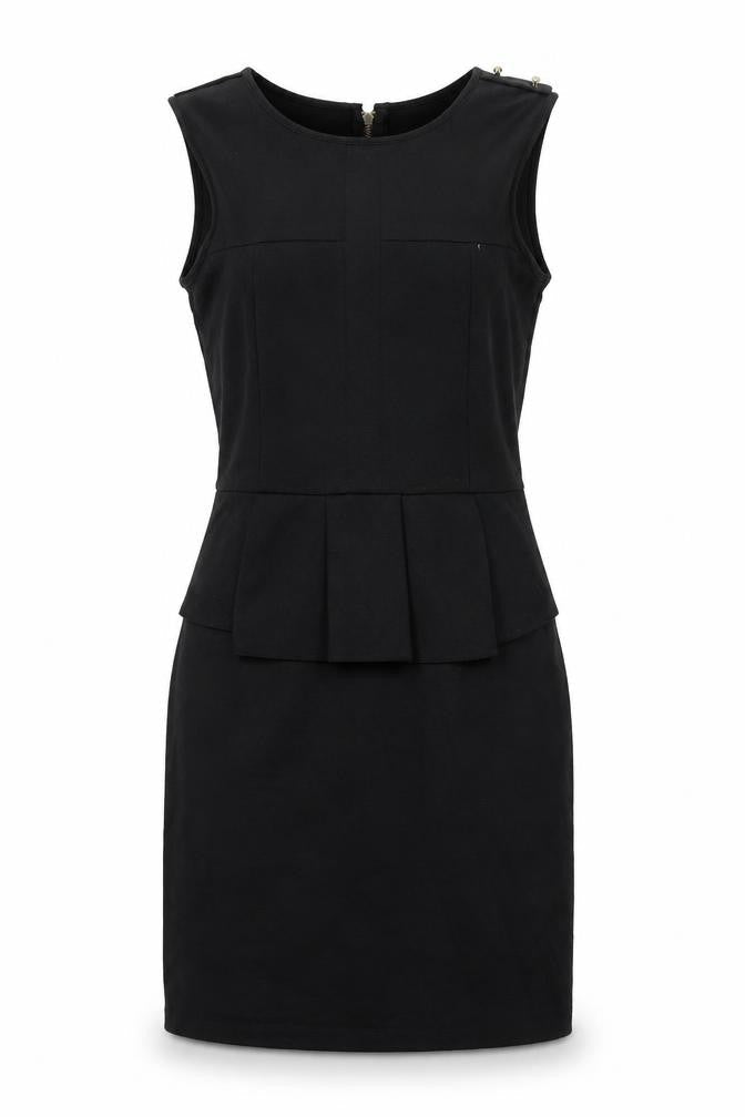 Code Pink Womens Black Polyester Shift Size 10 Round Neck Zip