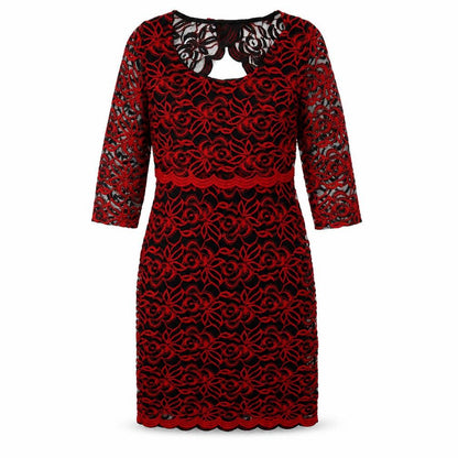 Per Una Womens Red Floral Polyester A-Line Size 8 Scoop Neck Pullover