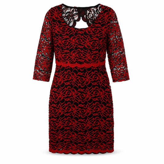 Per Una Womens Red Floral Polyester A-Line Size 8 Scoop Neck Pullover