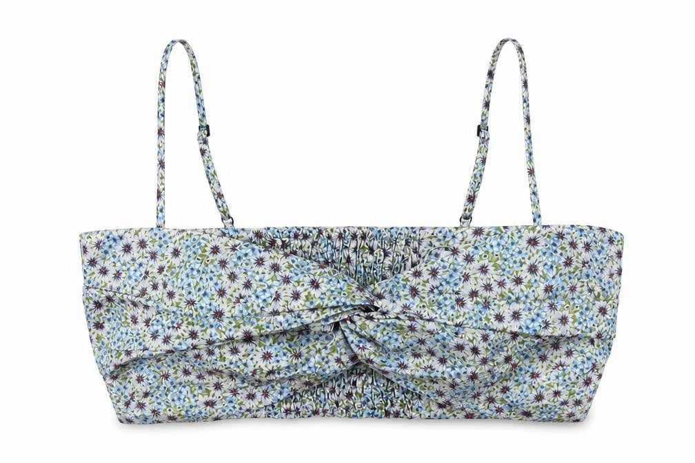 Zara Womens Multicoloured Floral Polyester Cropped Tank Size S Square Neck