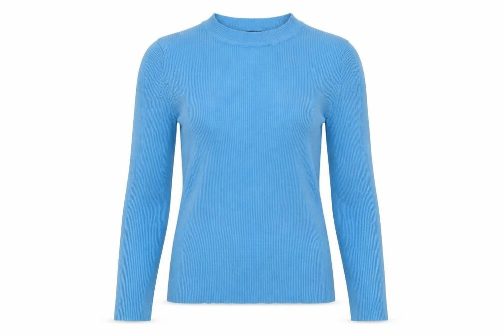 Boohoo Womens Blue Round Neck Viscose Pullover Jumper Size S