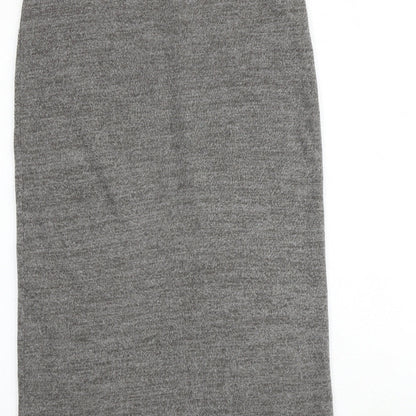Zara Womens Grey Cotton Bandage Skirt Size S