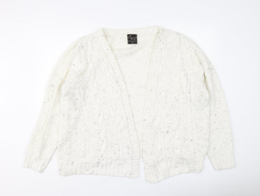 Originals Womens Ivory V-Neck Acrylic Cardigan Jumper Size XL