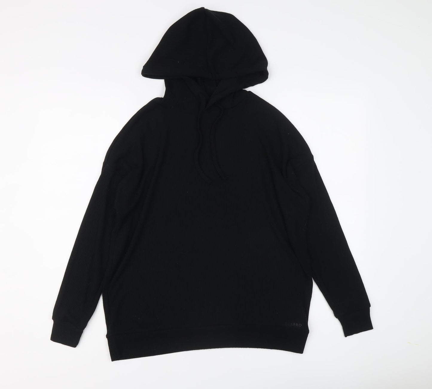 USA Pro Womens Black Polyester Pullover Hoodie Size 8 Pullover