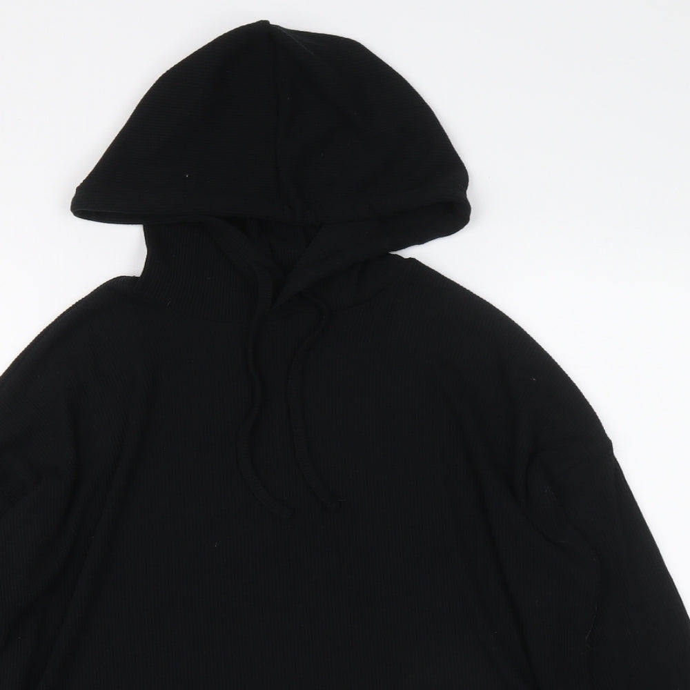 USA Pro Womens Black Polyester Pullover Hoodie Size 8 Pullover