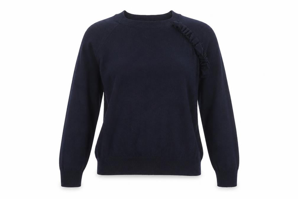 NEXT Womens Blue Round Neck Viscose Pullover Jumper Size 8