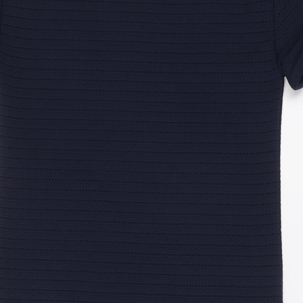 NEXT Womens Blue Polyester A-Line Size 10 Boat Neck Pullover