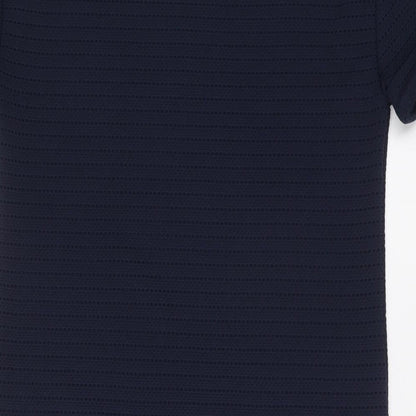 Next Womens Blue Polyester A-Line Size 10 Boat Neck Pullover