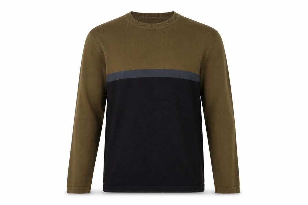 NEXT Mens Green Round Neck Cotton Pullover Jumper Size M Long Sleeve