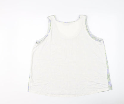 Marks & Spencer Womens Multicoloured Polyester Basic Tank Size 16 Round Neck