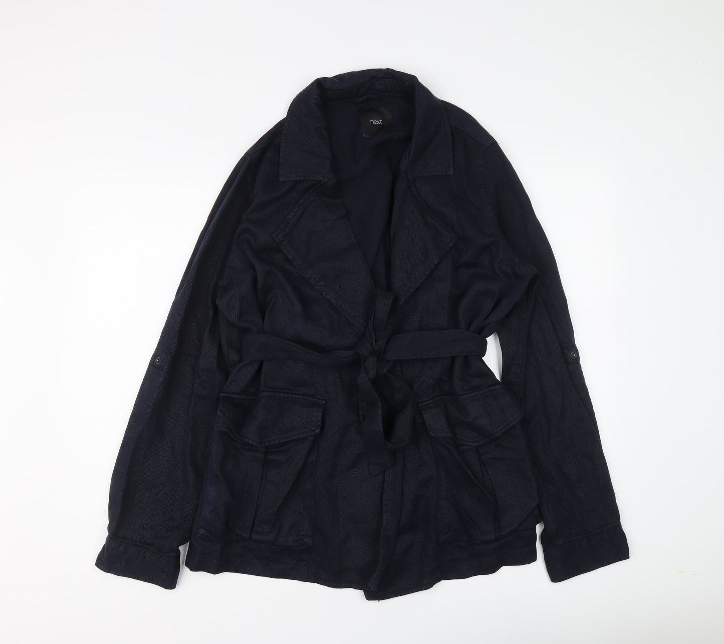 NEXT Womens Blue Jacket Size 14 Snap