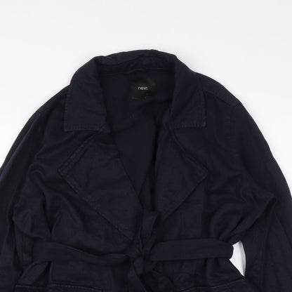 Next Womens Blue Jacket Size 14 Snap