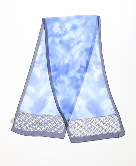 Tie Rack Womens Blue Geometric Polyester Scarf