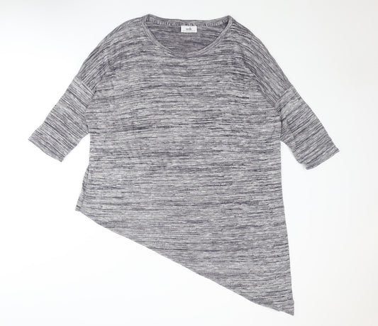Wallis Womens Blue Round Neck Viscose Pullover Jumper Size L