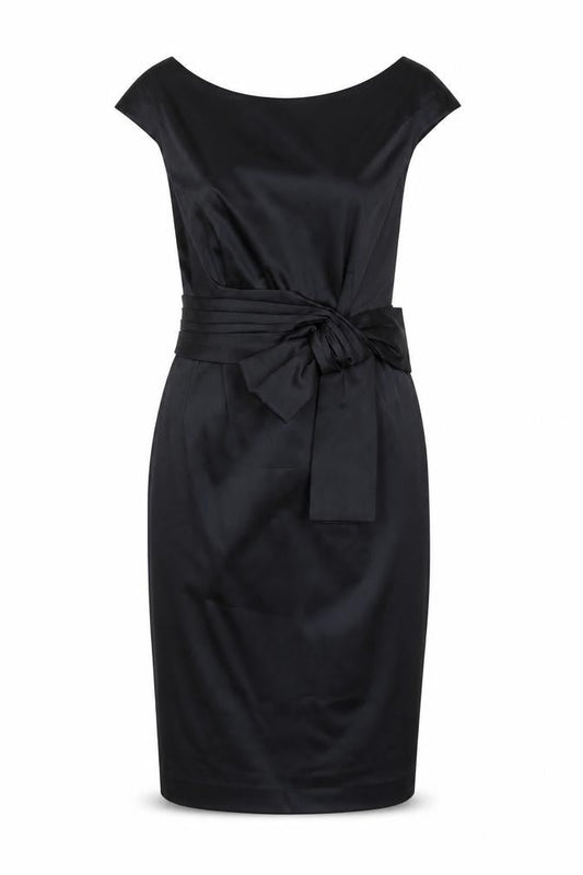 Oasis Womens Black Acetate Shift Size 10 Round Neck Zip