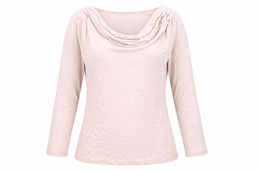 Per Una Womens Pink Modal Basic T-Shirt Size 8 Cowl Neck