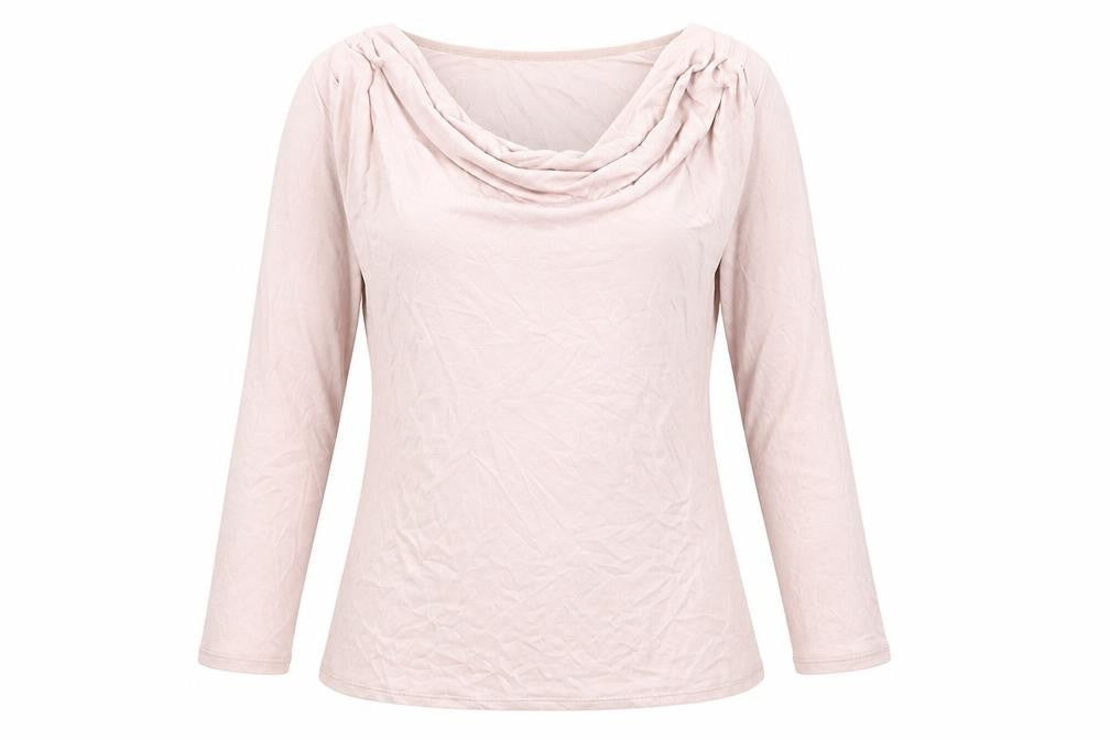 Per Una Womens Pink Modal Basic T-Shirt Size 8 Cowl Neck