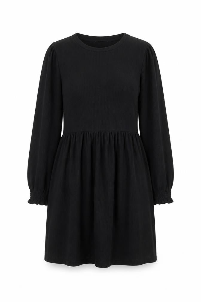 New Look Womens Black Polyester A-Line Size 10 Round Neck Pullover
