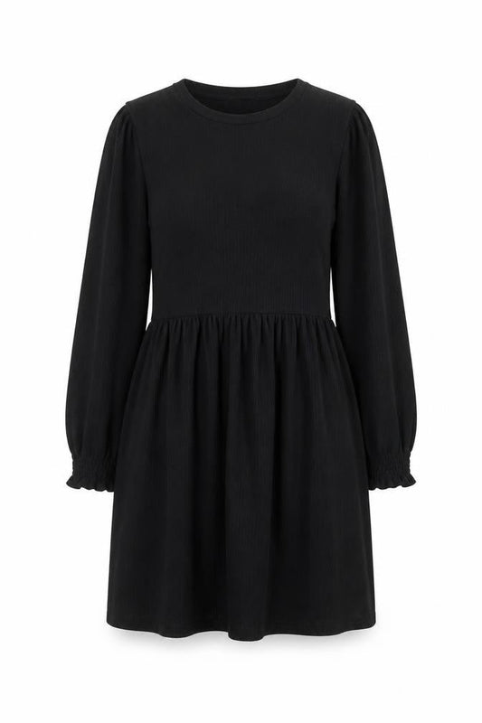 New Look Womens Black Polyester A-Line Size 10 Round Neck Pullover