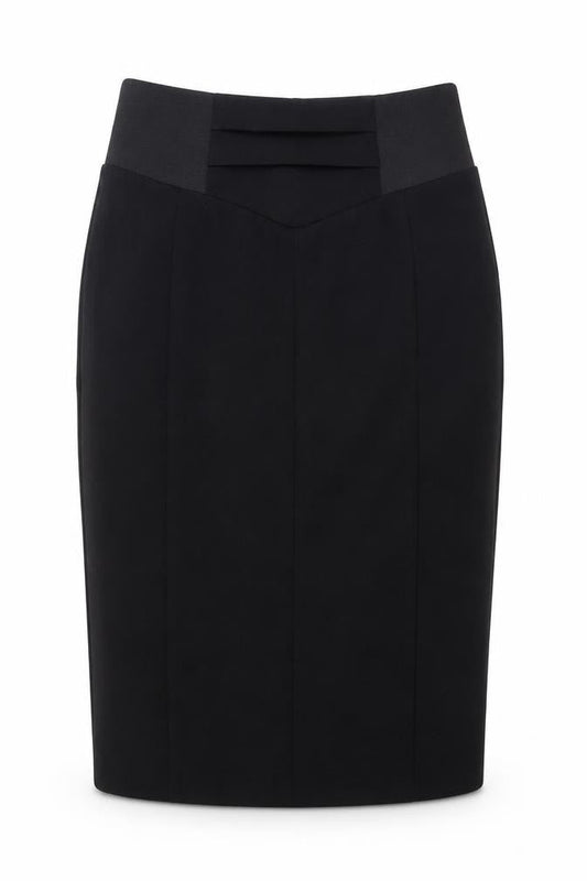 Autograph Womens Black Polyester Straight & Pencil Skirt Size 12 Zip
