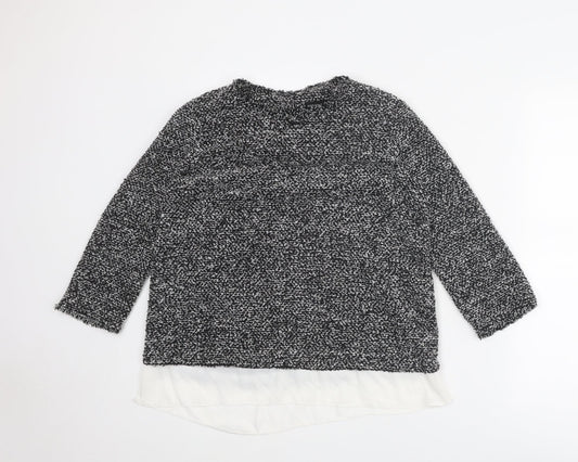 Dorothy Perkins Womens Grey Round Neck Polyester Pullover Jumper Size 14