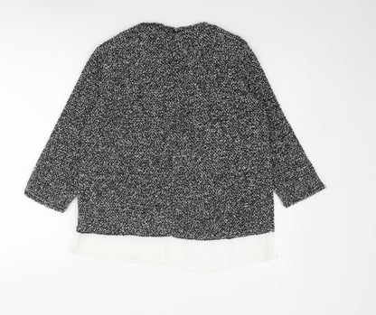 Dorothy Perkins Womens Grey Round Neck Polyester Pullover Jumper Size 14