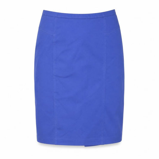 PURE Collection Womens Blue Viscose Straight & Pencil Skirt Size 12 Zip