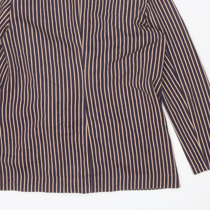 River Island Womens Multicoloured Striped Jacket Blazer Size 8 Button