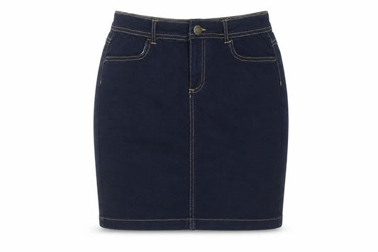 TISSAIA Womens Blue Cotton A-Line Skirt Size 10 Zip